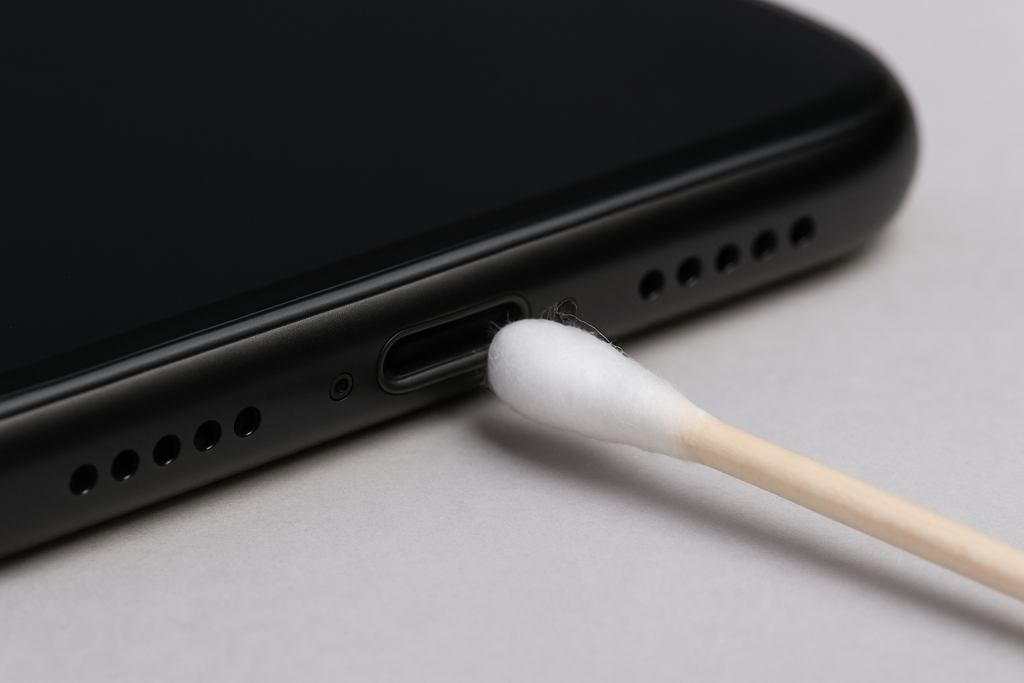 تمیز کردن سوکت شارژ موبایل