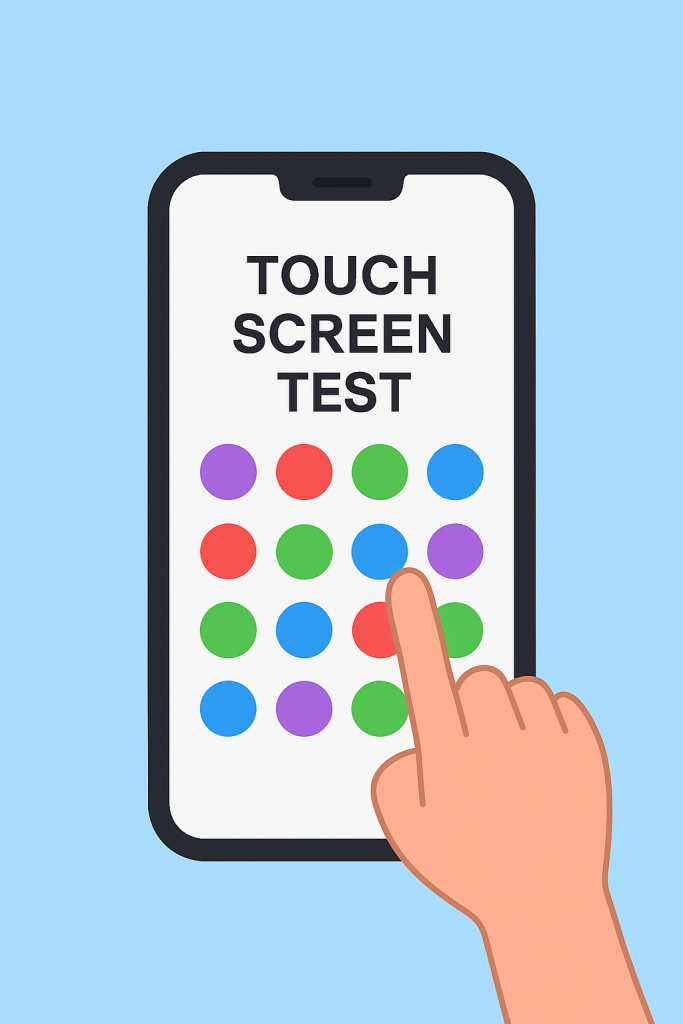 تست تاچ اسکرین گوشی